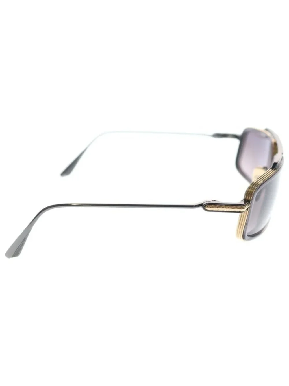 Chrome Hearts Eader Double Bridge Flare Anni Temple Sunglasses Gold Black